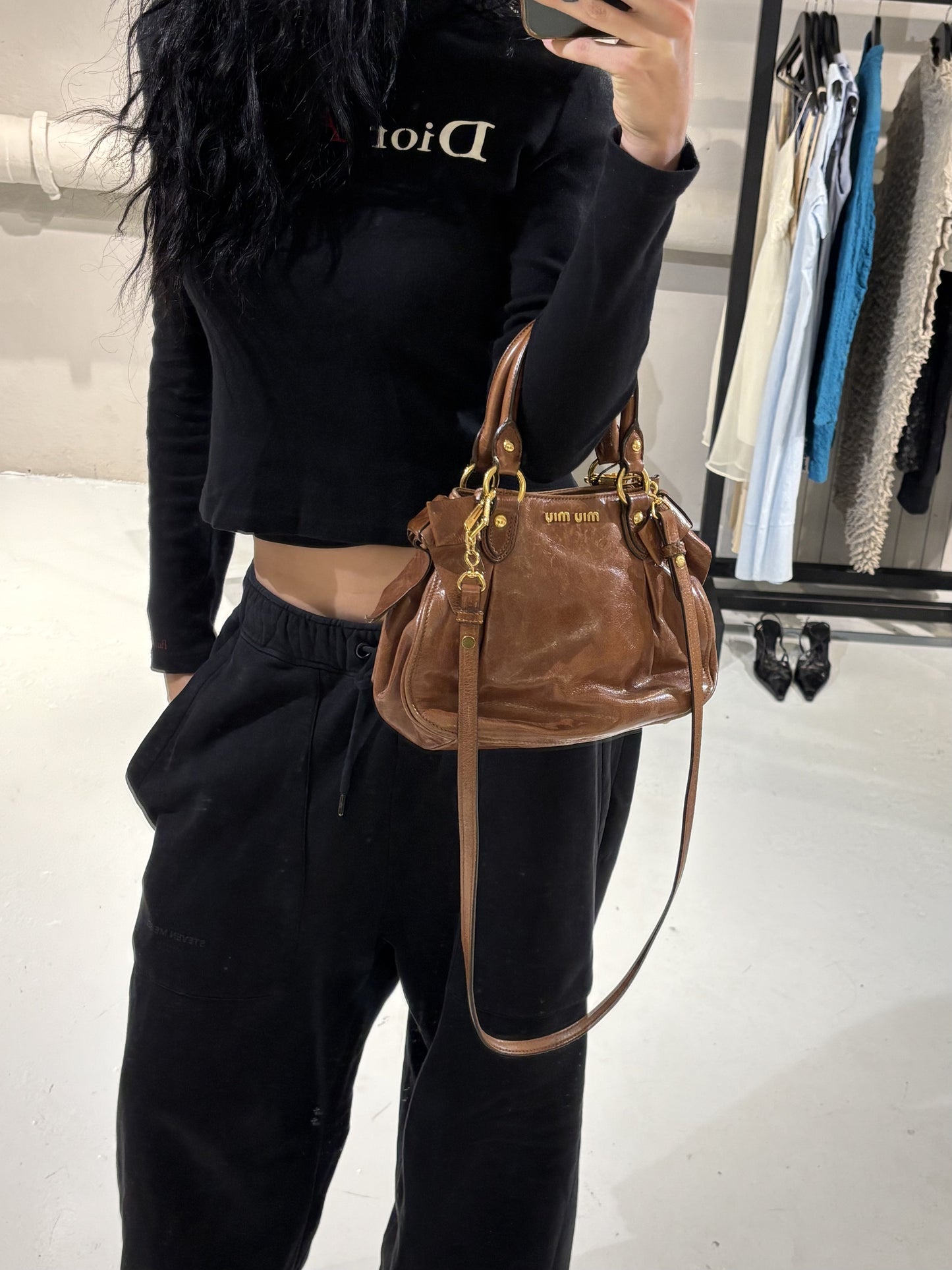 Miu Miu Vitello Lux Bow Bag Mini