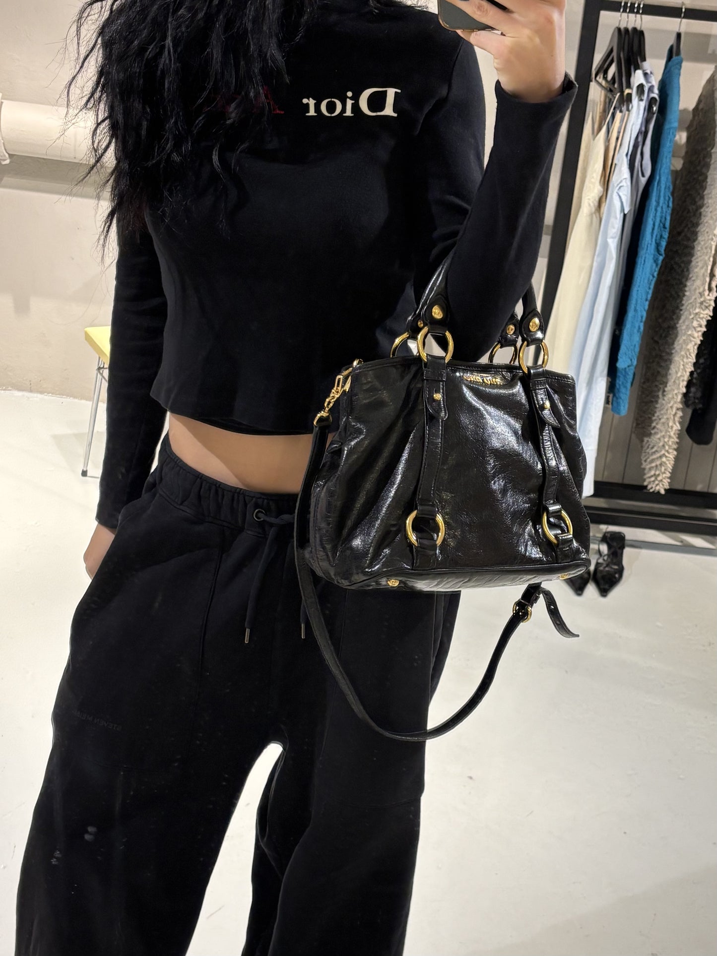 Miu Miu Vitello Lux Bow Bag