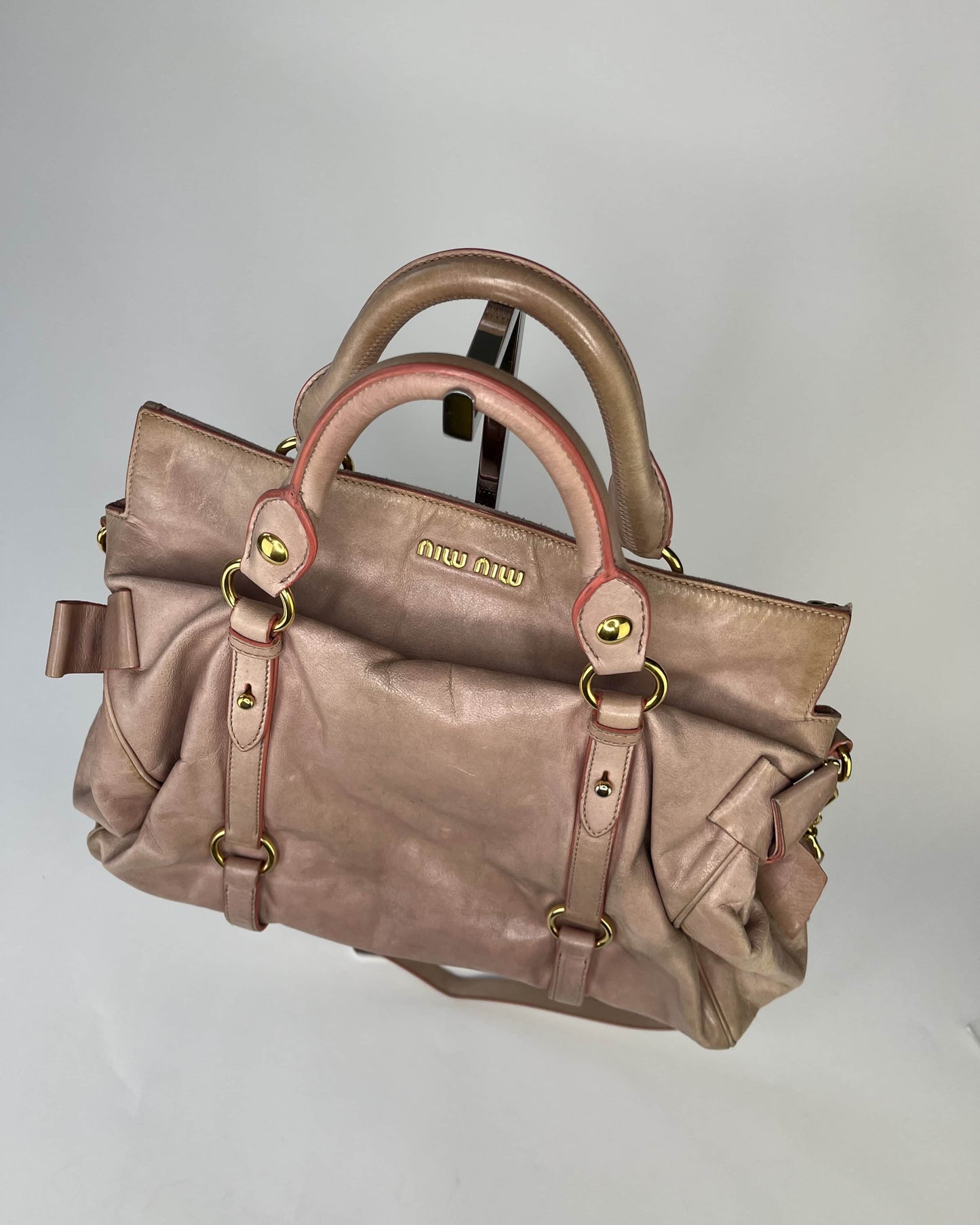Miu Miu Vitello Lux Bow Bag