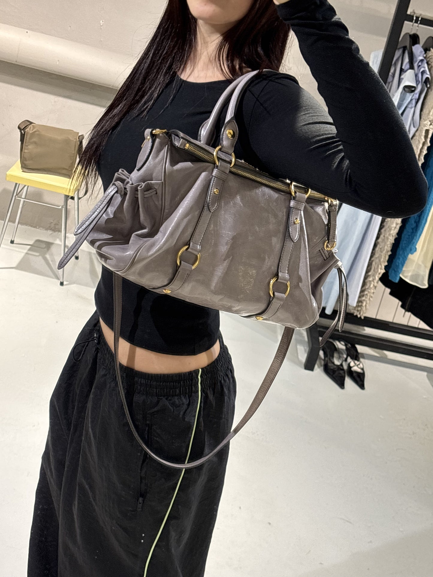 Miu Miu Vitello Lux Bow