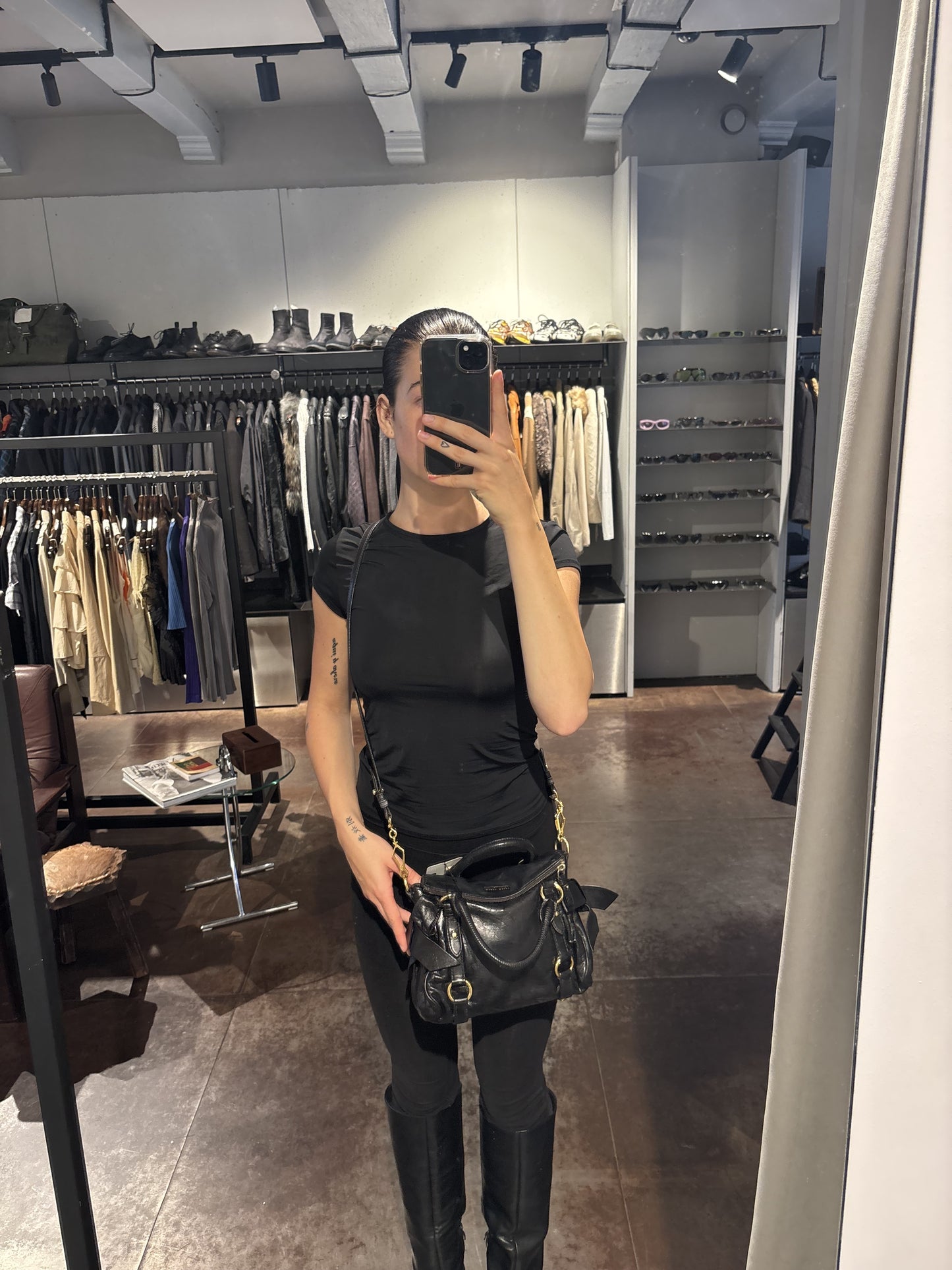 Miu Miu Vitello Lux Bow Bag Mini