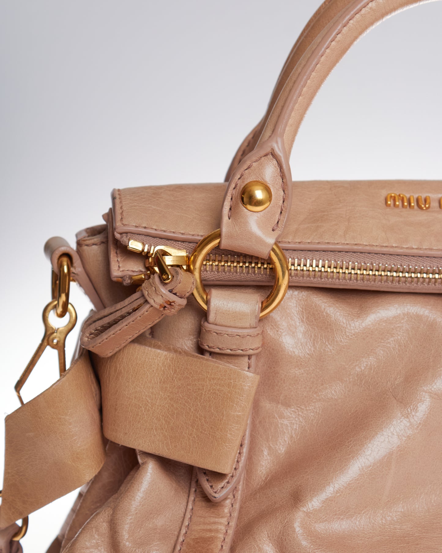Miu Miu Vitello Lux Bow Bag Mini