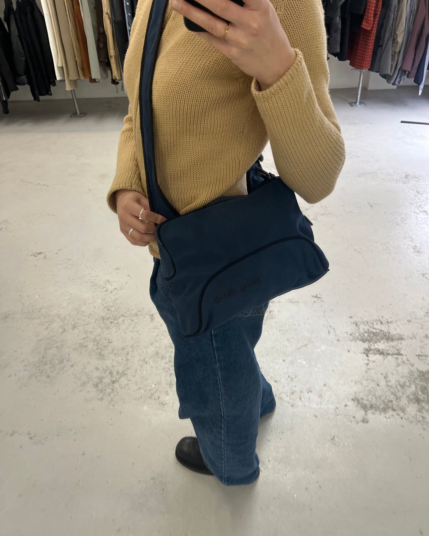 Miu Miu Archive 00’s Blue Nylon Crossbody