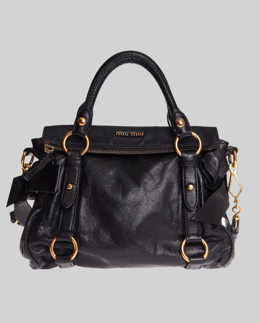 Miu Miu Vitello Lux Bow Bag Mini