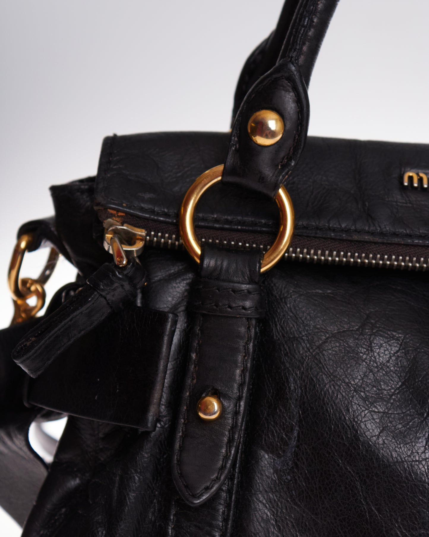 Miu Miu Vitello Lux Bow Bag Mini