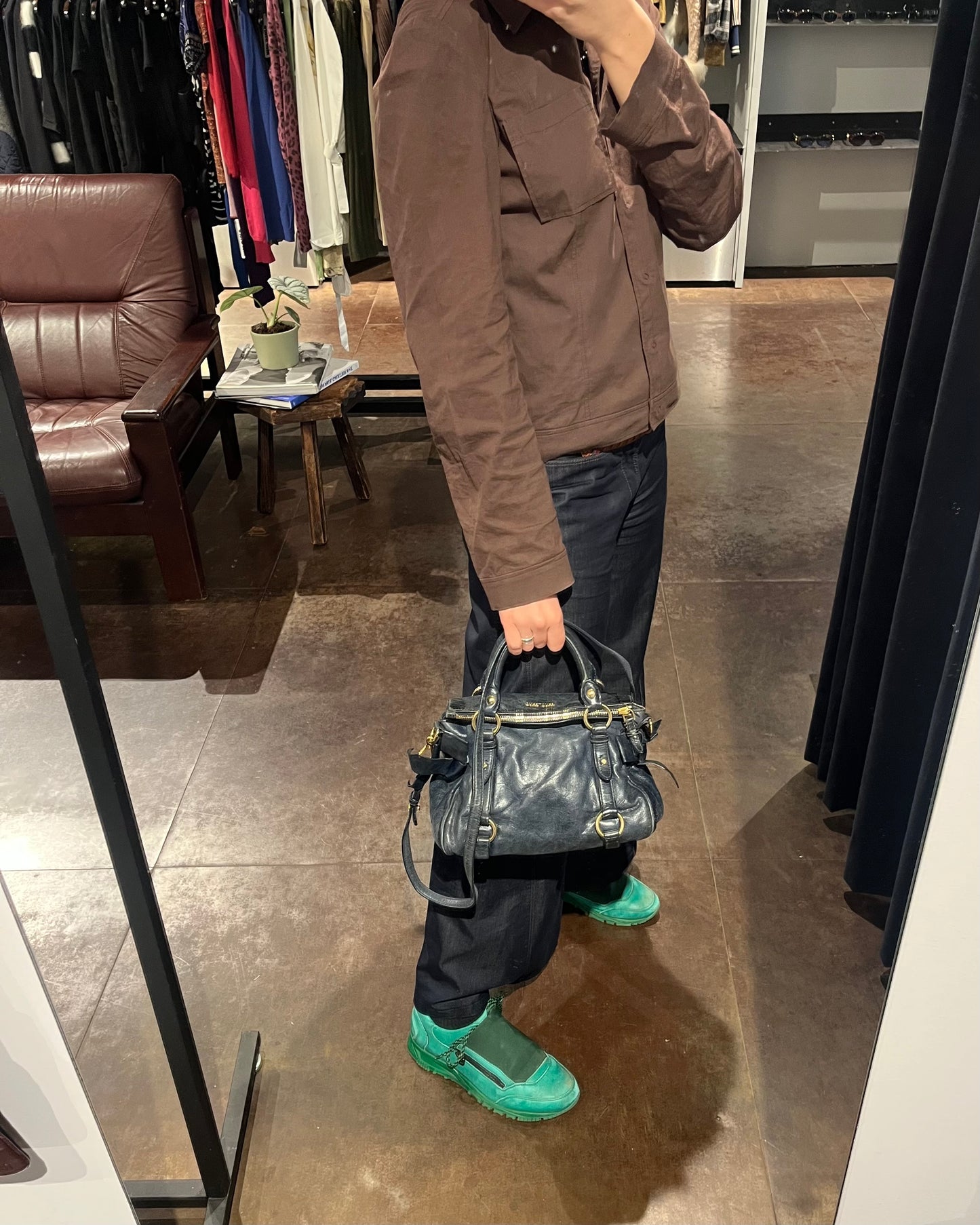 Miu Miu Vitello Lux Bow Bag Mini
