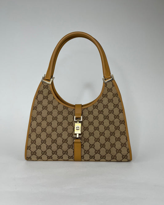 Gucci Jackie Squared GG Canvas Camel