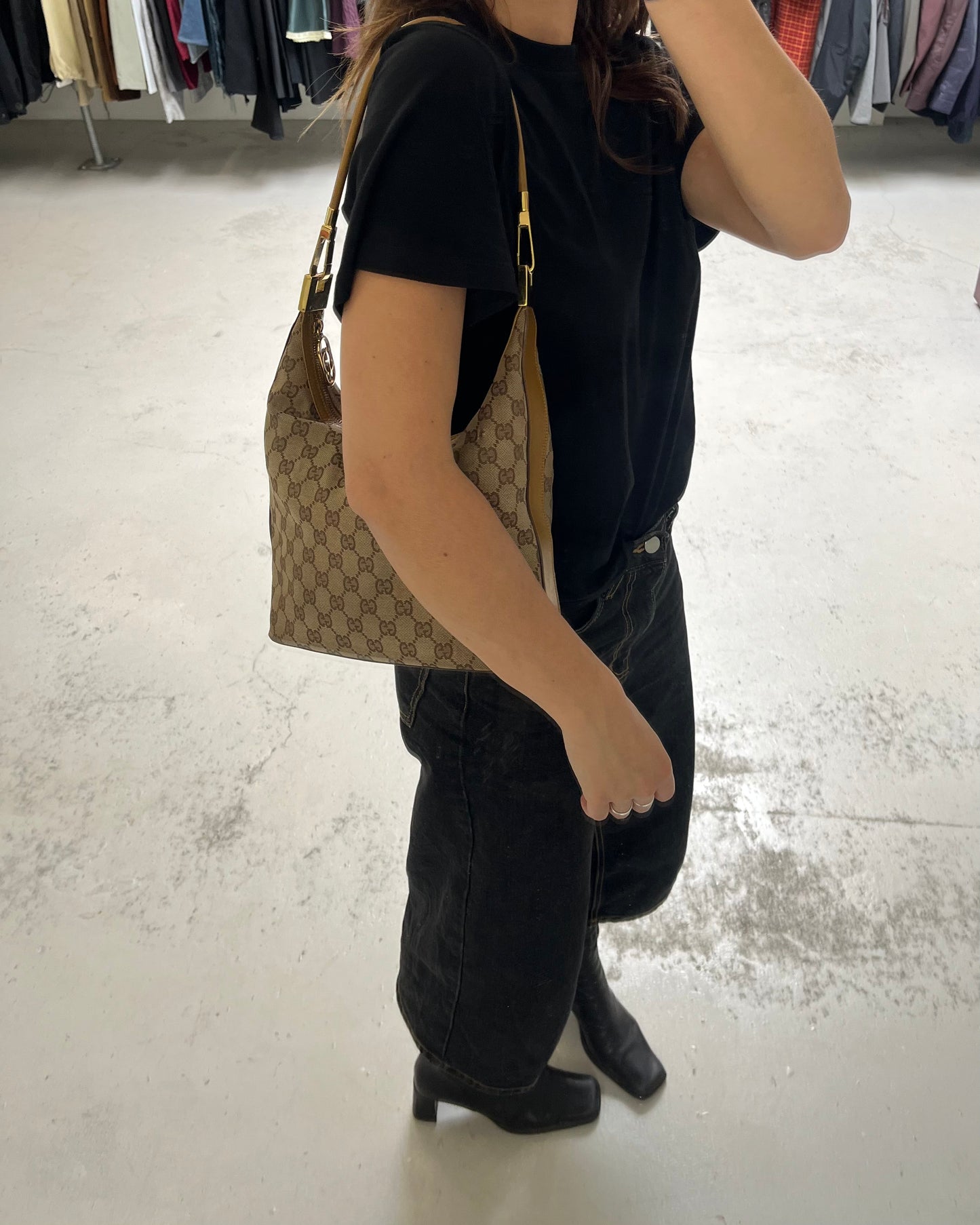 Gucci by Tom Ford GG Canvas Shoulderbag Camel
