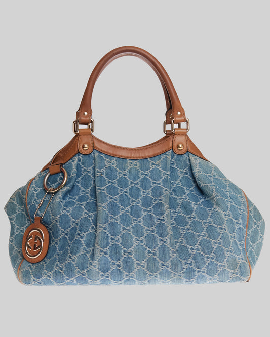 Gucci Denim Sukey Tote Bag