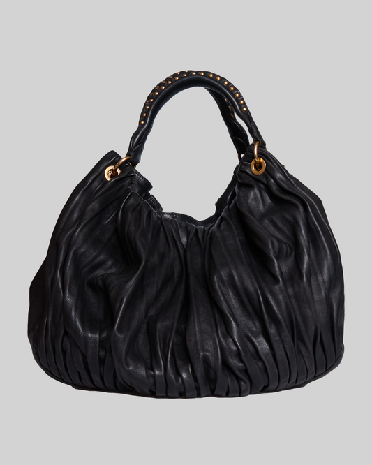 Miu Miu Bosco Leather Plisse
