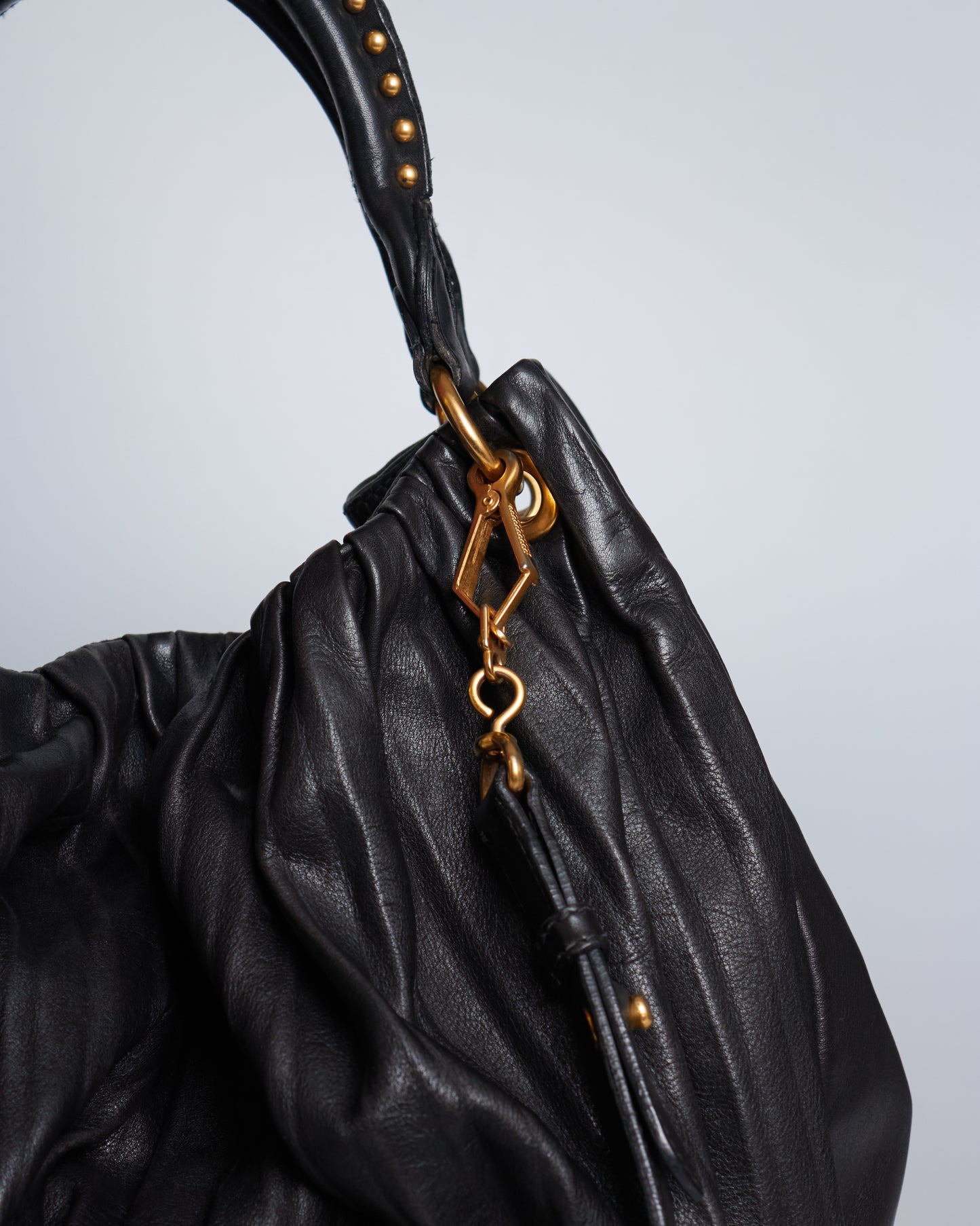 Miu Miu Bosco Leather Plisse