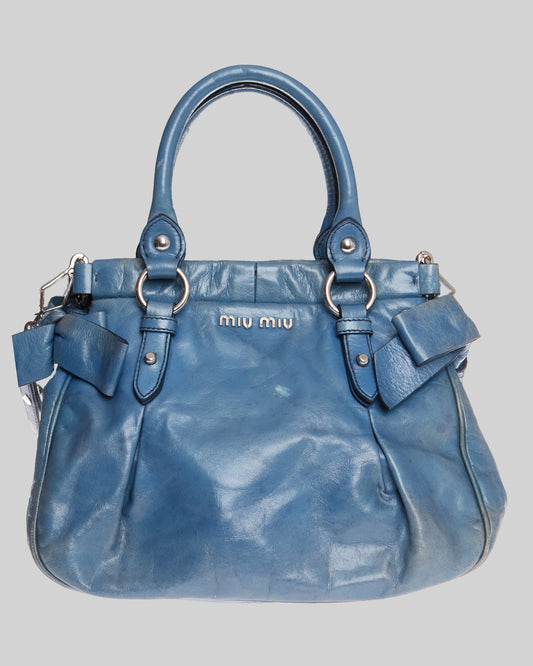 Miu Miu Vitello Lux Bow Bag Mini
