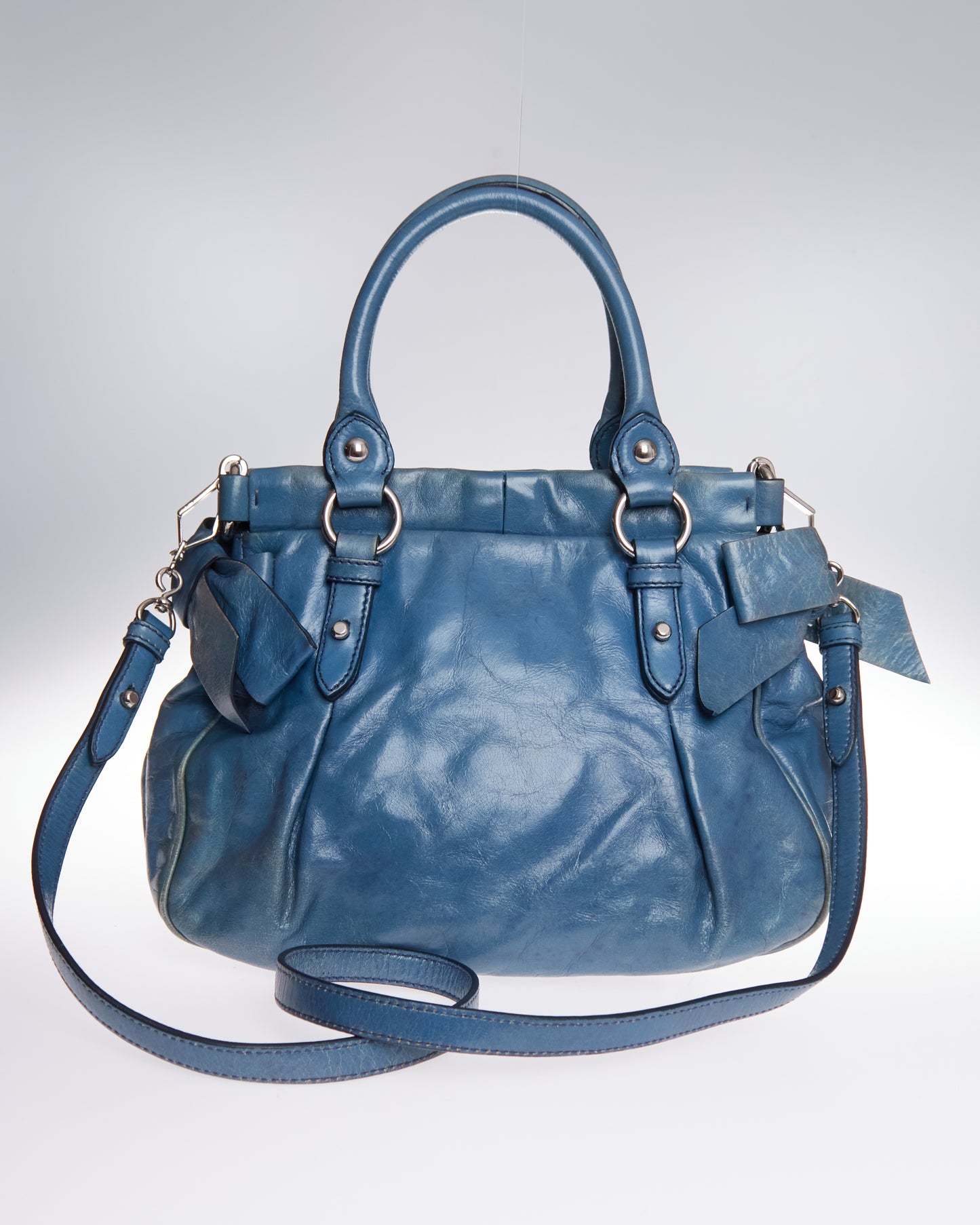 Miu Miu Vitello Lux Bow Bag Mini