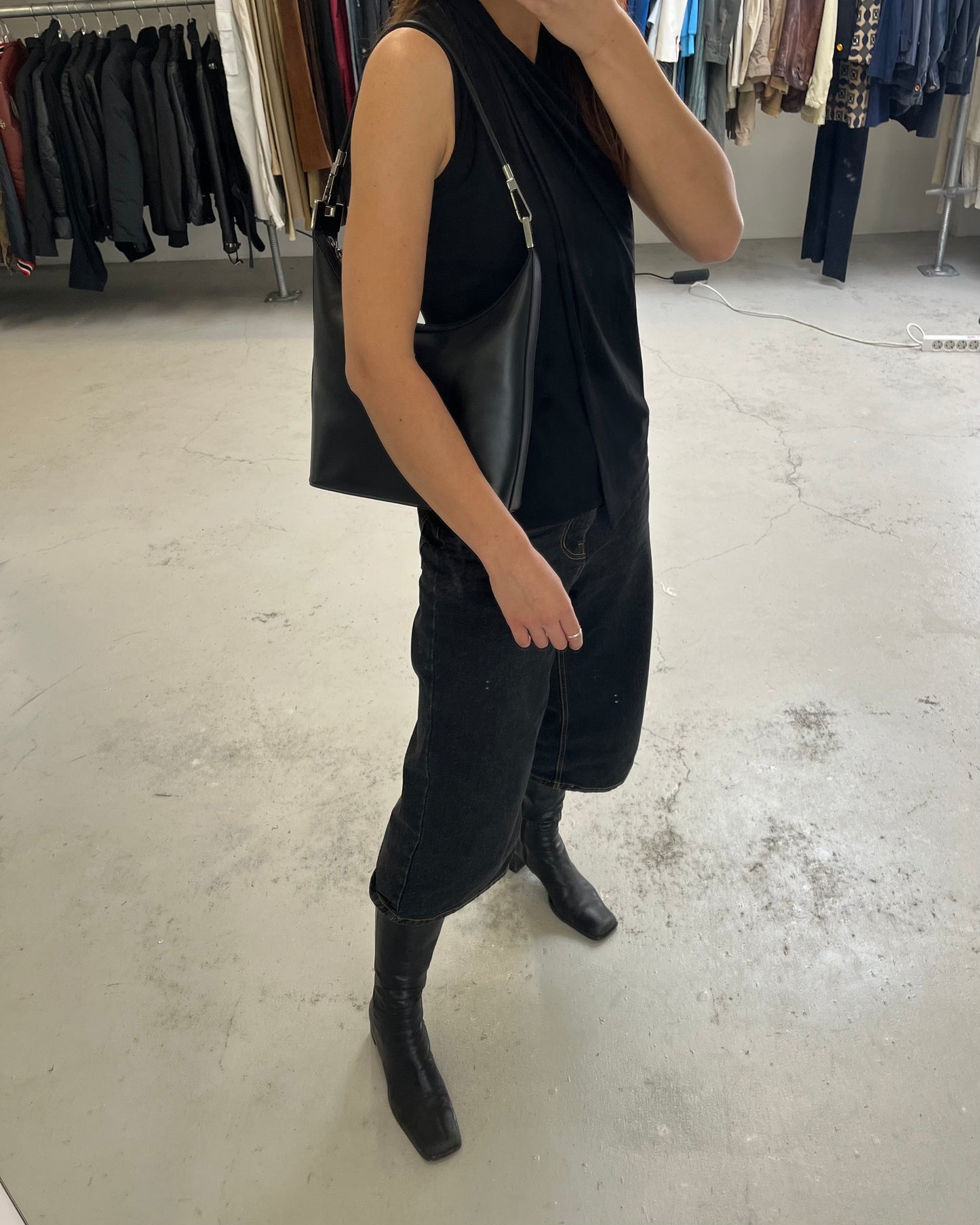 Gucci by Tom Ford Black Leather Shoulderbag