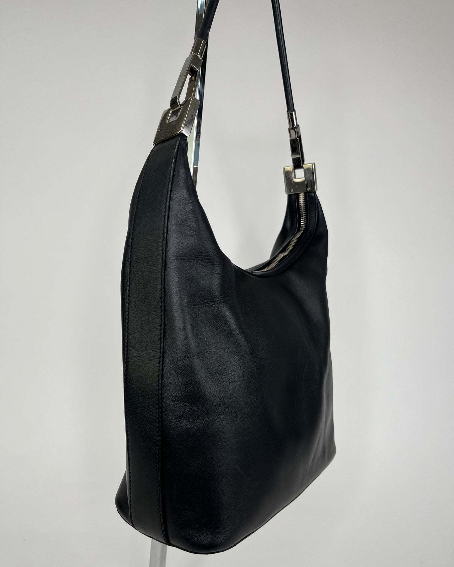 Gucci by Tom Ford Black Leather Shoulder Bag