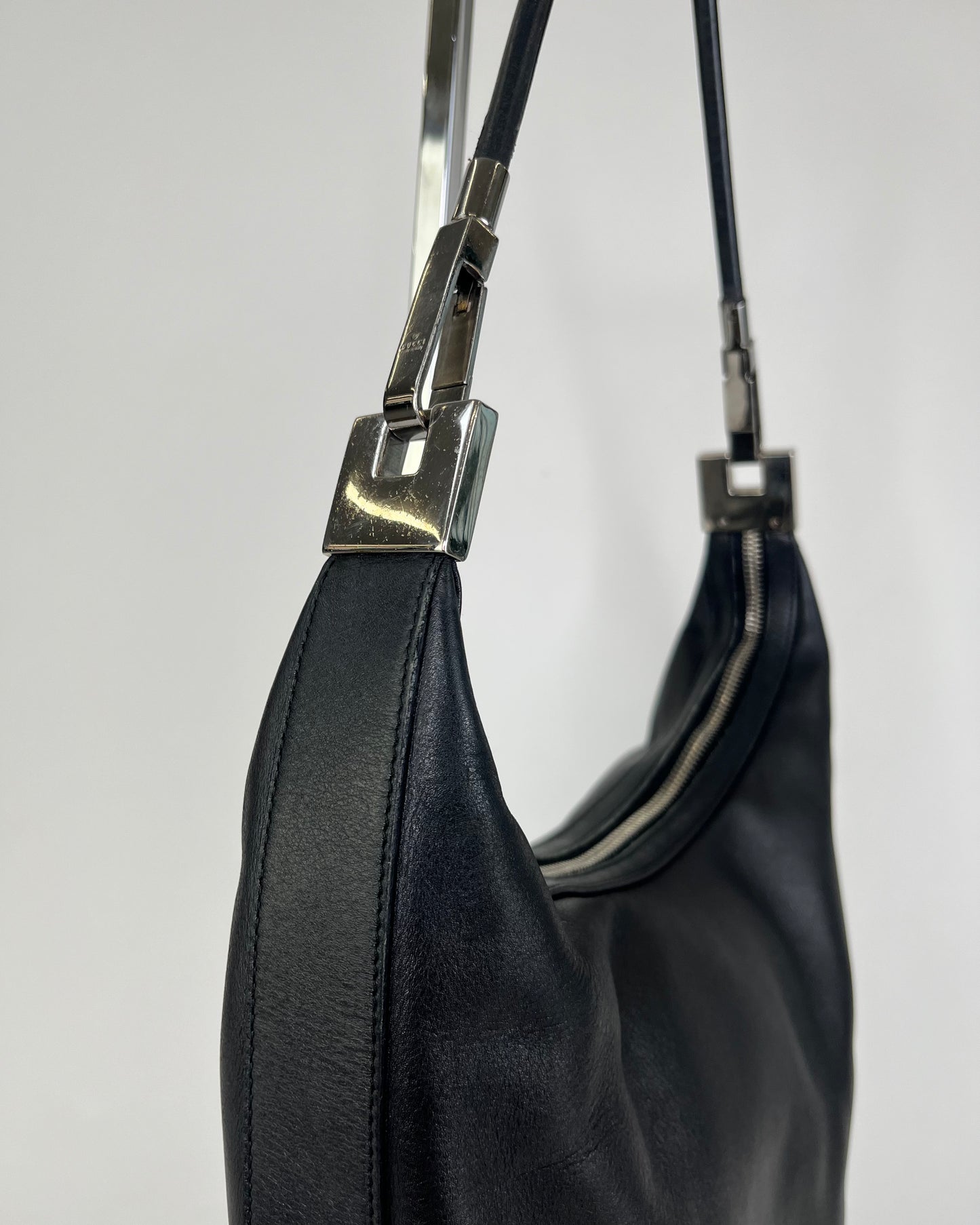 Gucci by Tom Ford Black Leather Shoulder Bag