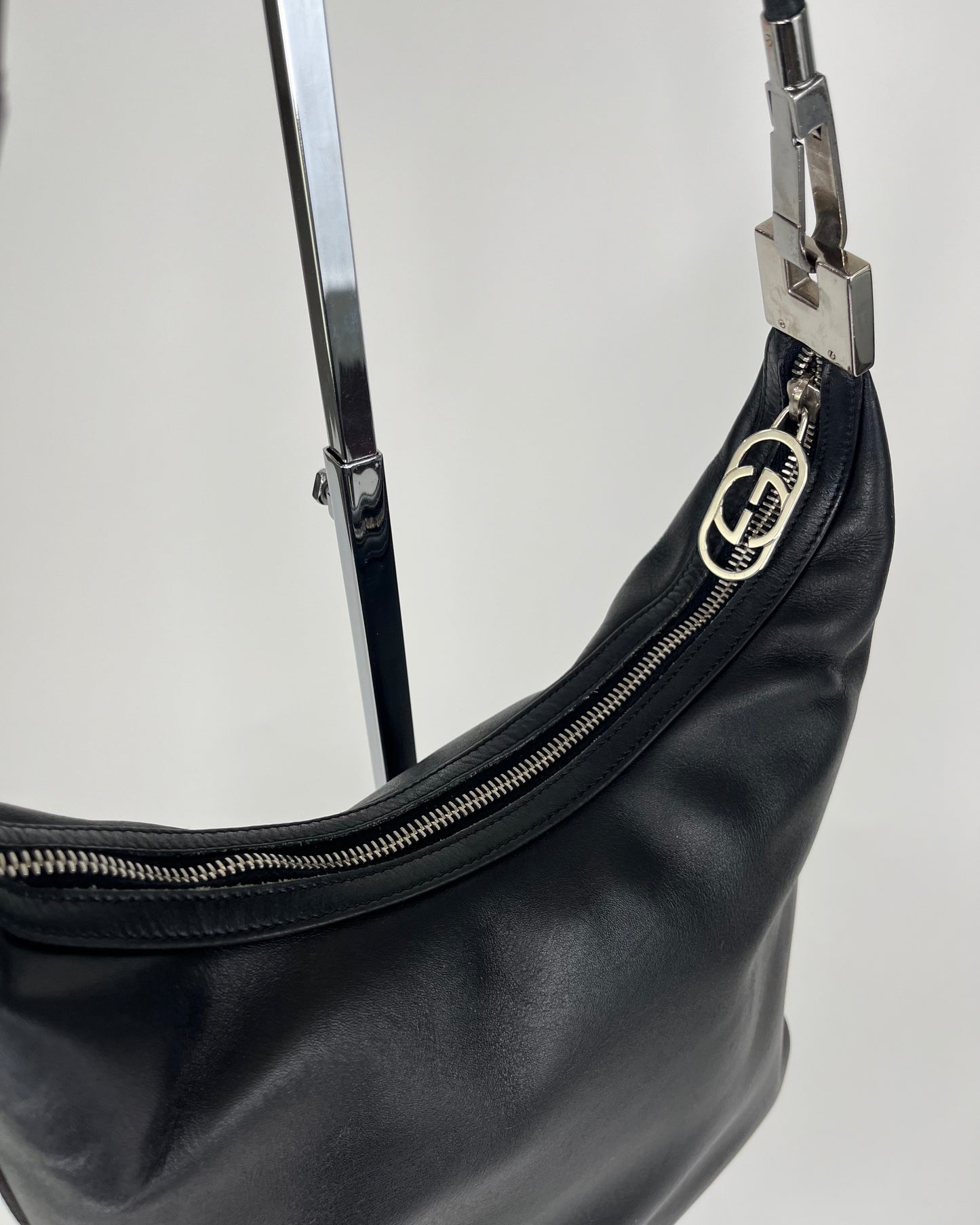 Gucci by Tom Ford Black Leather Shoulder Bag