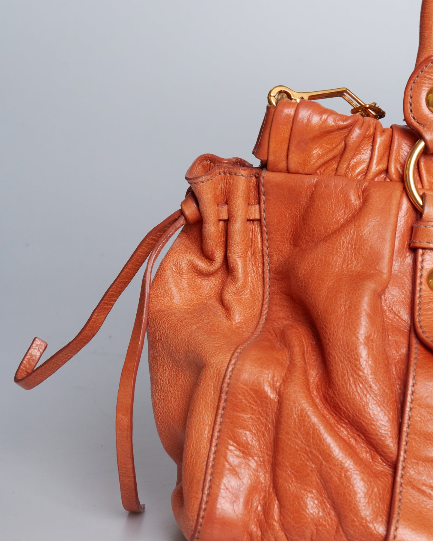 Miu Miu Vitello Lux Bow Tote