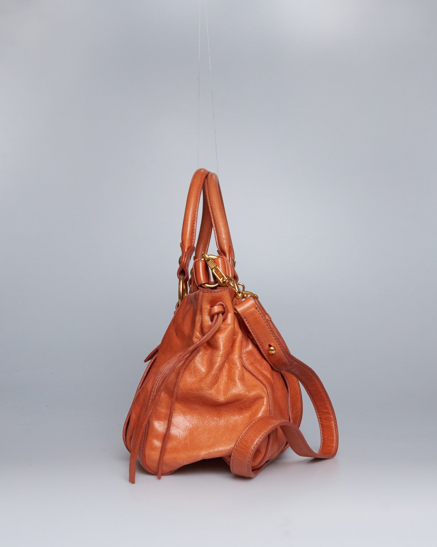Miu Miu Vitello Lux Bow Tote