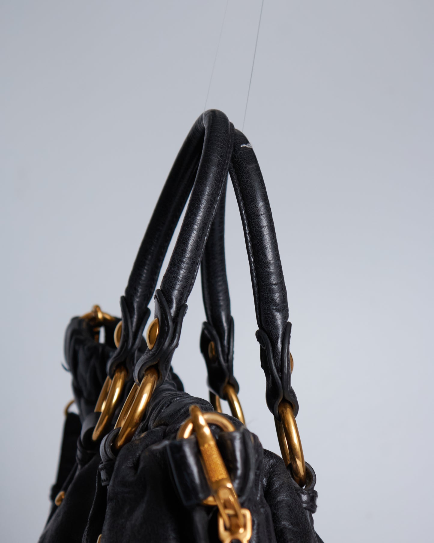Miu Miu Vitello Lux Bow Large Bag