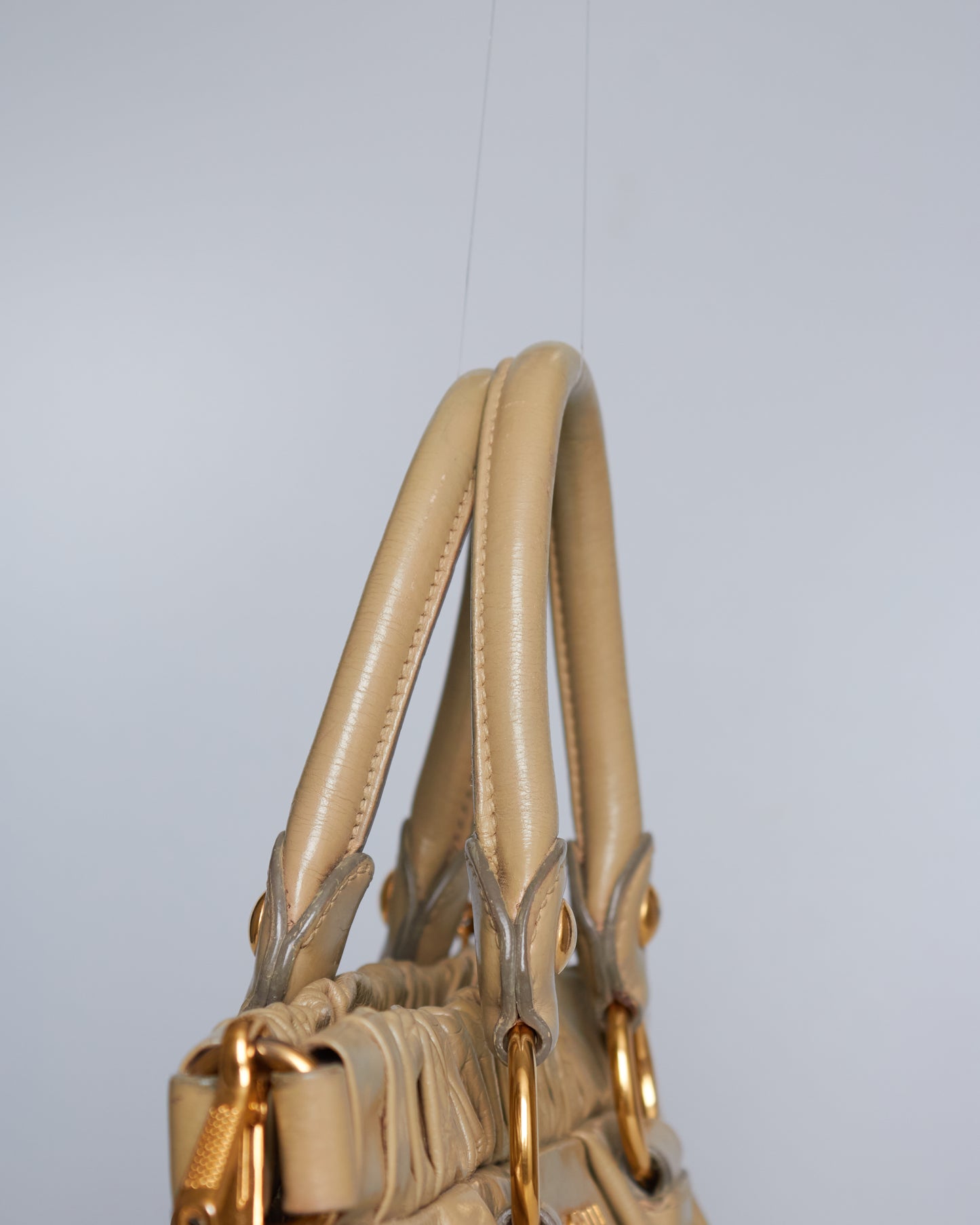 Miu Miu Vitello Lux Bow Tote