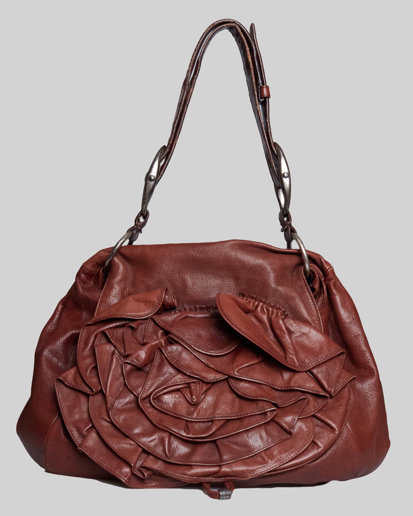 Yves Saint Laurent Nadja Rose Ruffle Bag