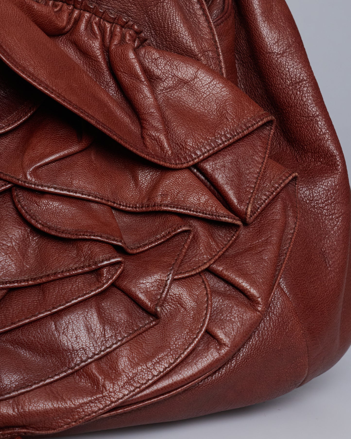 Yves Saint Laurent Nadja Rose Ruffle Bag
