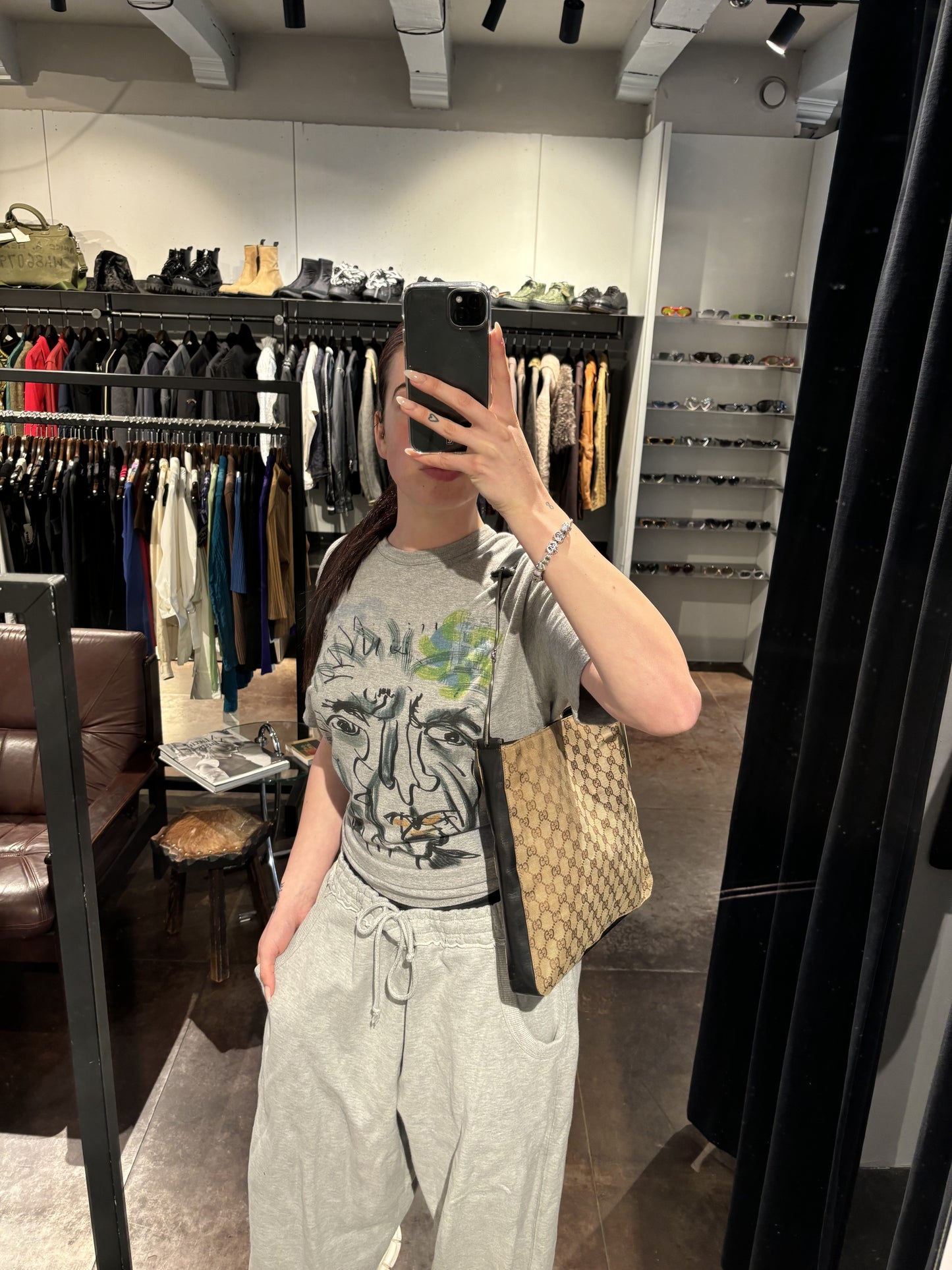 Gucci Canvas Shoulder Bag