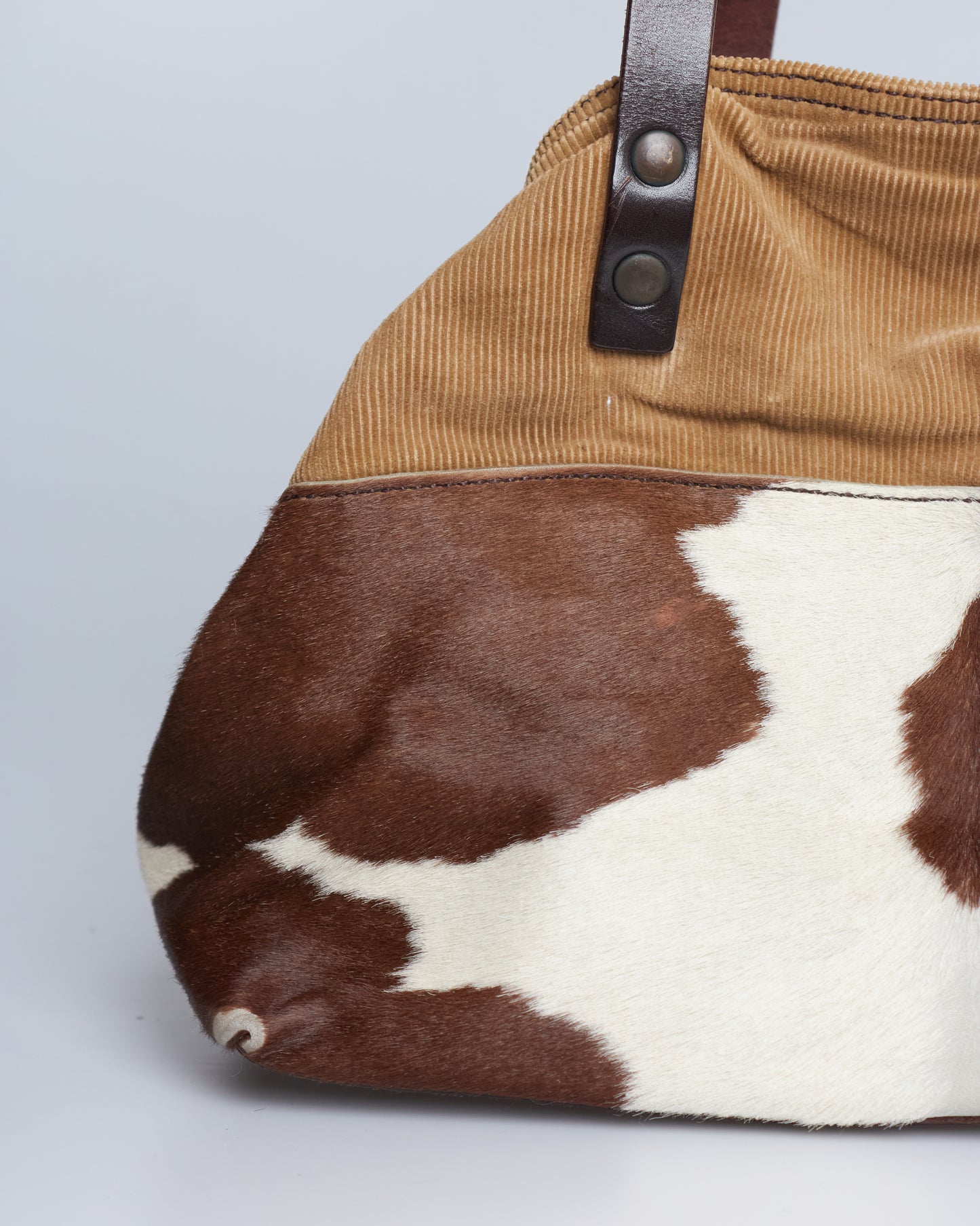 Miu Miu Corduroy Pony Hair Tote Bag