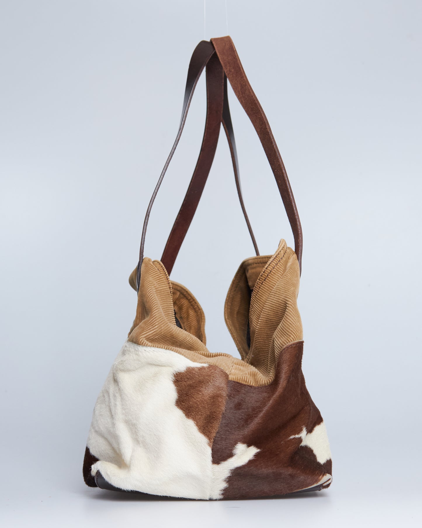 Miu Miu Corduroy Pony Hair Tote Bag