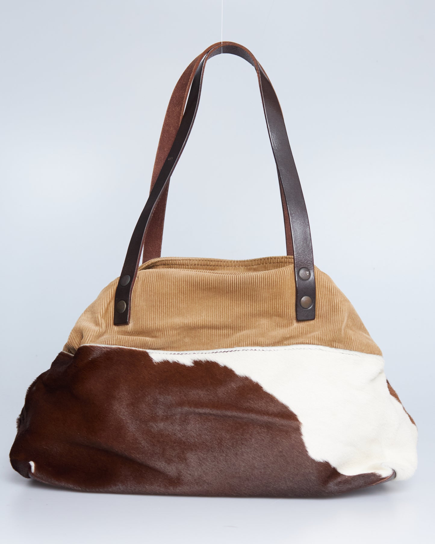 Miu Miu Corduroy Pony Hair Tote Bag