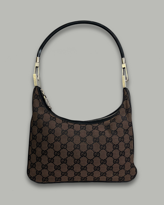Gucci Tom Ford Monogram Shoulder Bag Brown