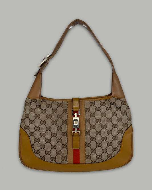 Gucci Jackie GG Canvas Camel Cherryline