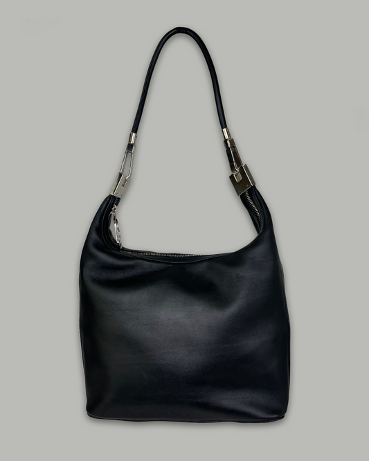 Gucci by Tom Ford Black Leather Shoulder Bag