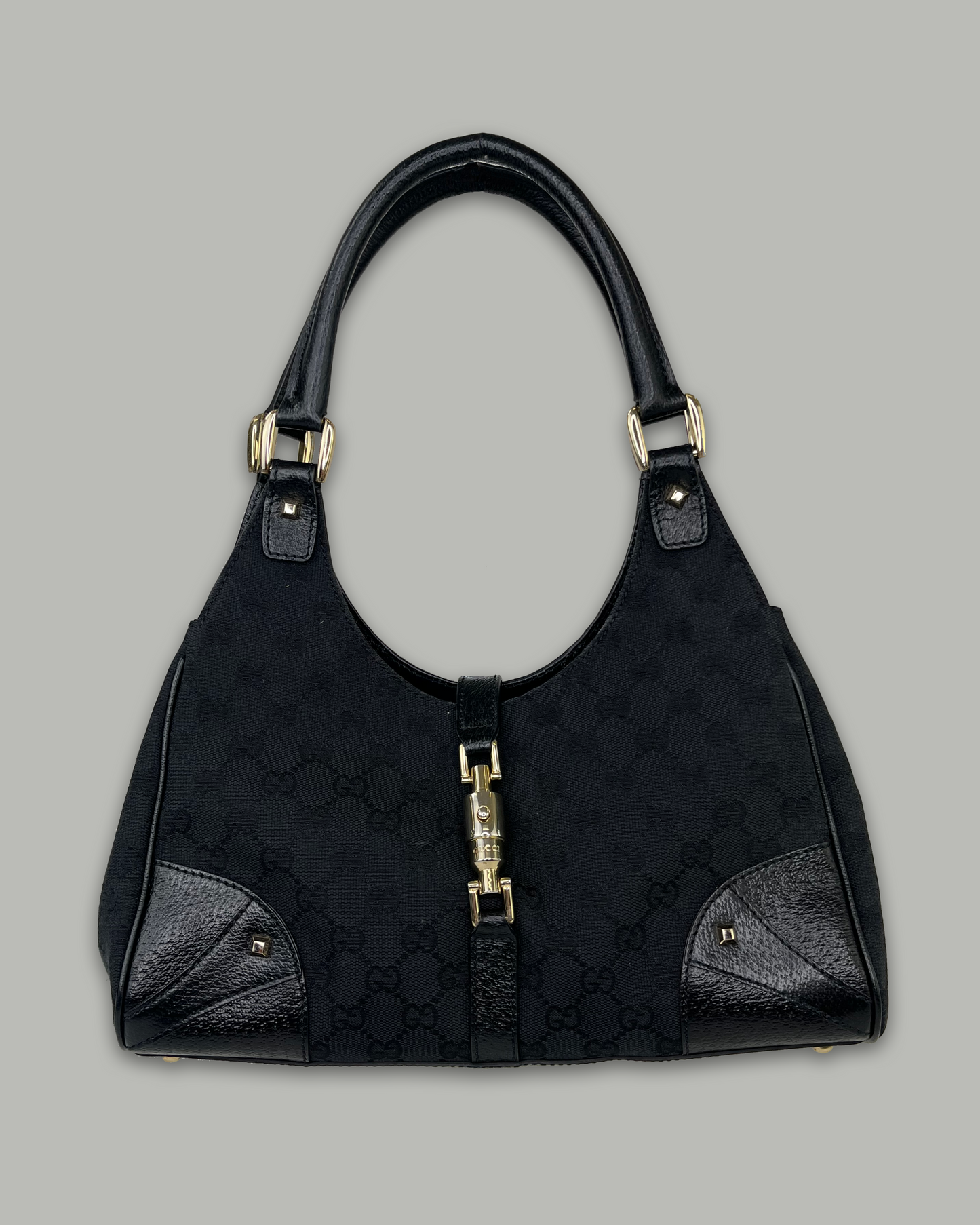 Gucci Jackie Bardot GG Canvas Black