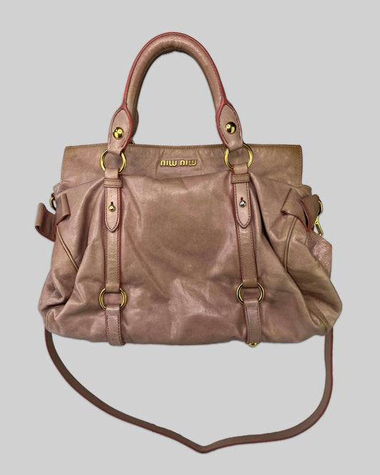Miu Miu Vitello Lux Bow Bag