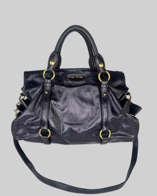 Miu Miu Vitello Lux Bow Bag
