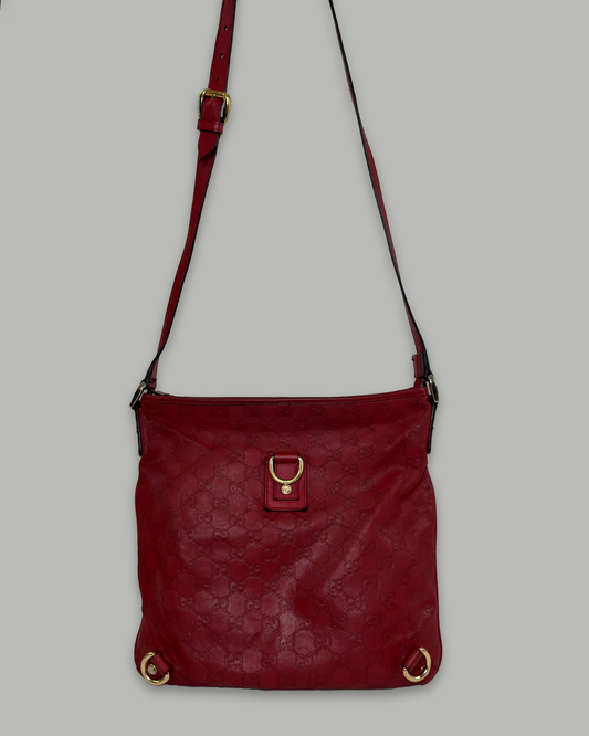 Gucci Guccisima Abbey Crossbody Bag Red