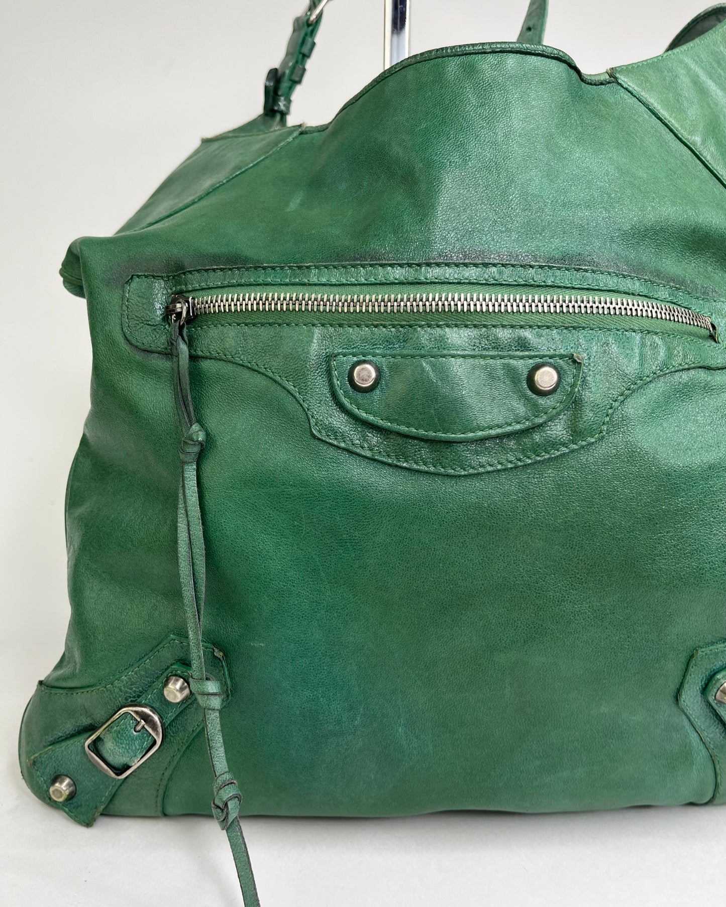 Balenciaga Motocross Day Messenger Bag Green