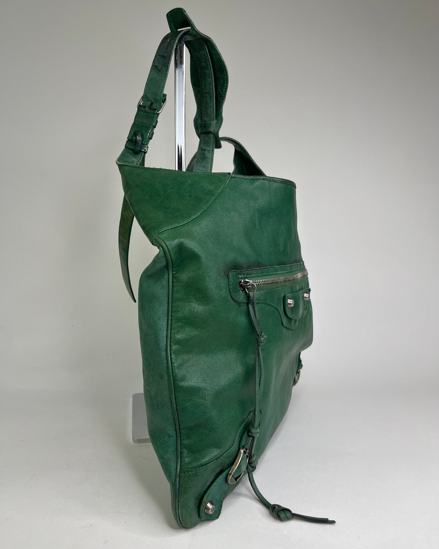 Balenciaga Motocross Day Messenger Bag Green