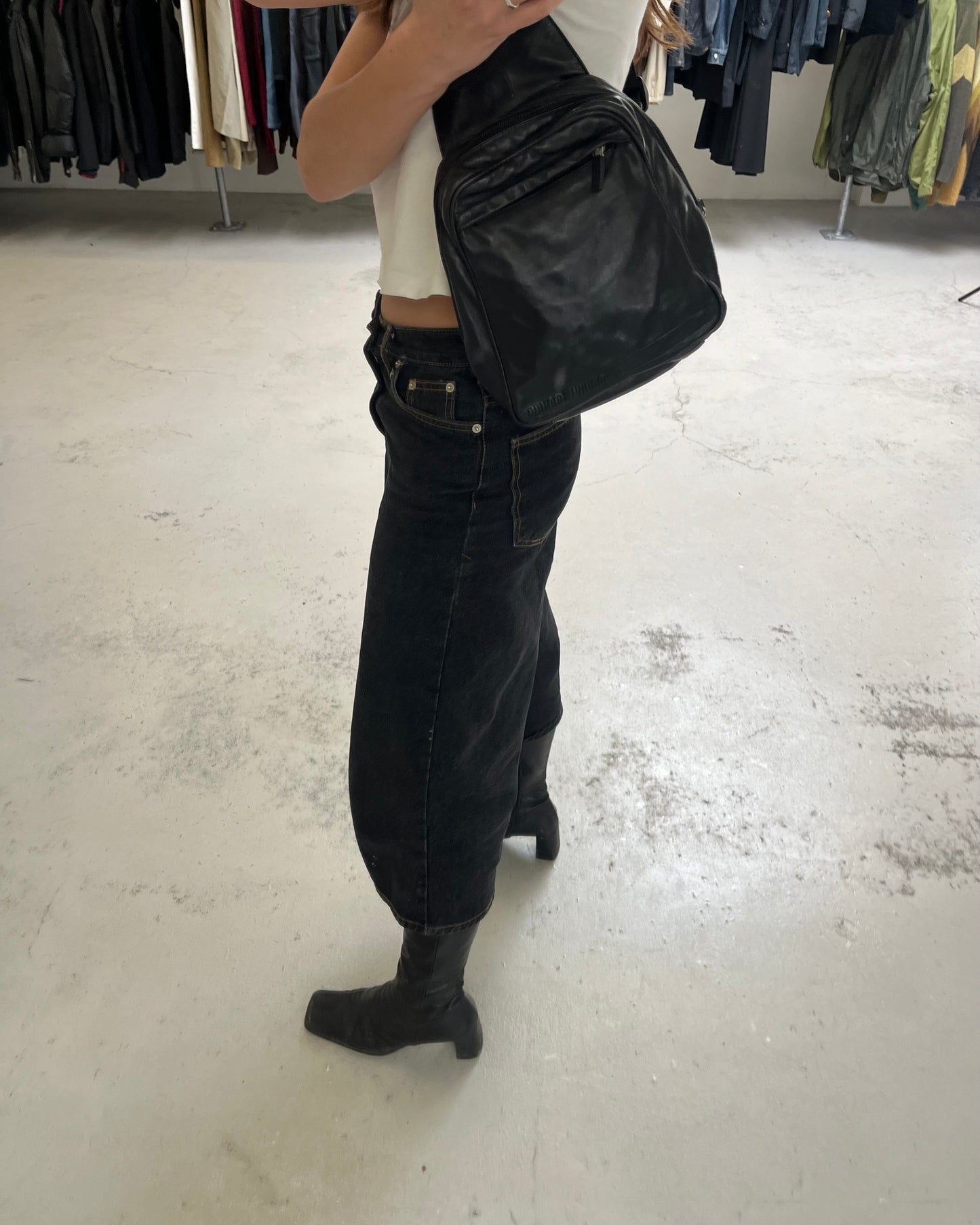 Miu Miu Black Leather Slingbag