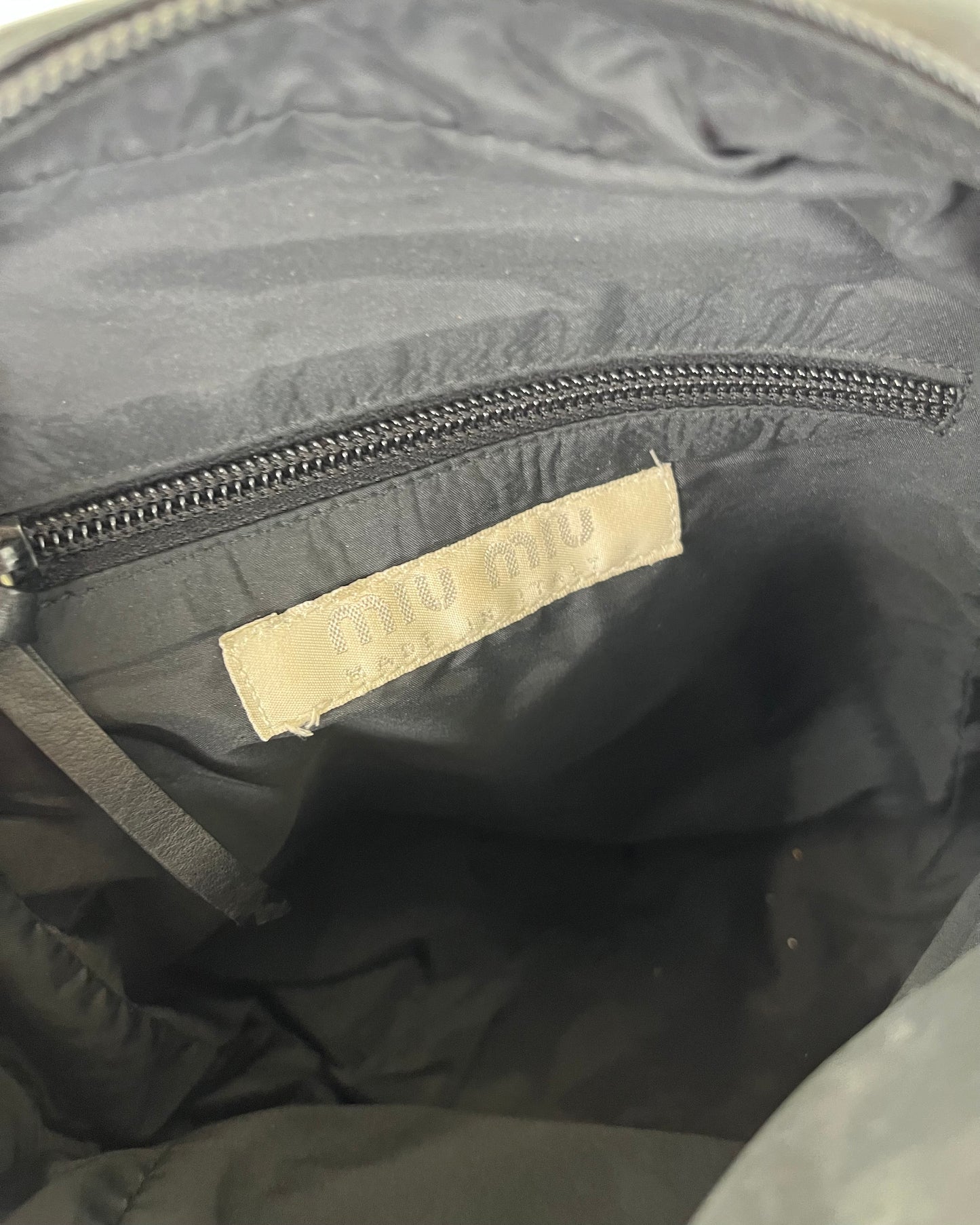 Miu Miu Black Leather Slingbag