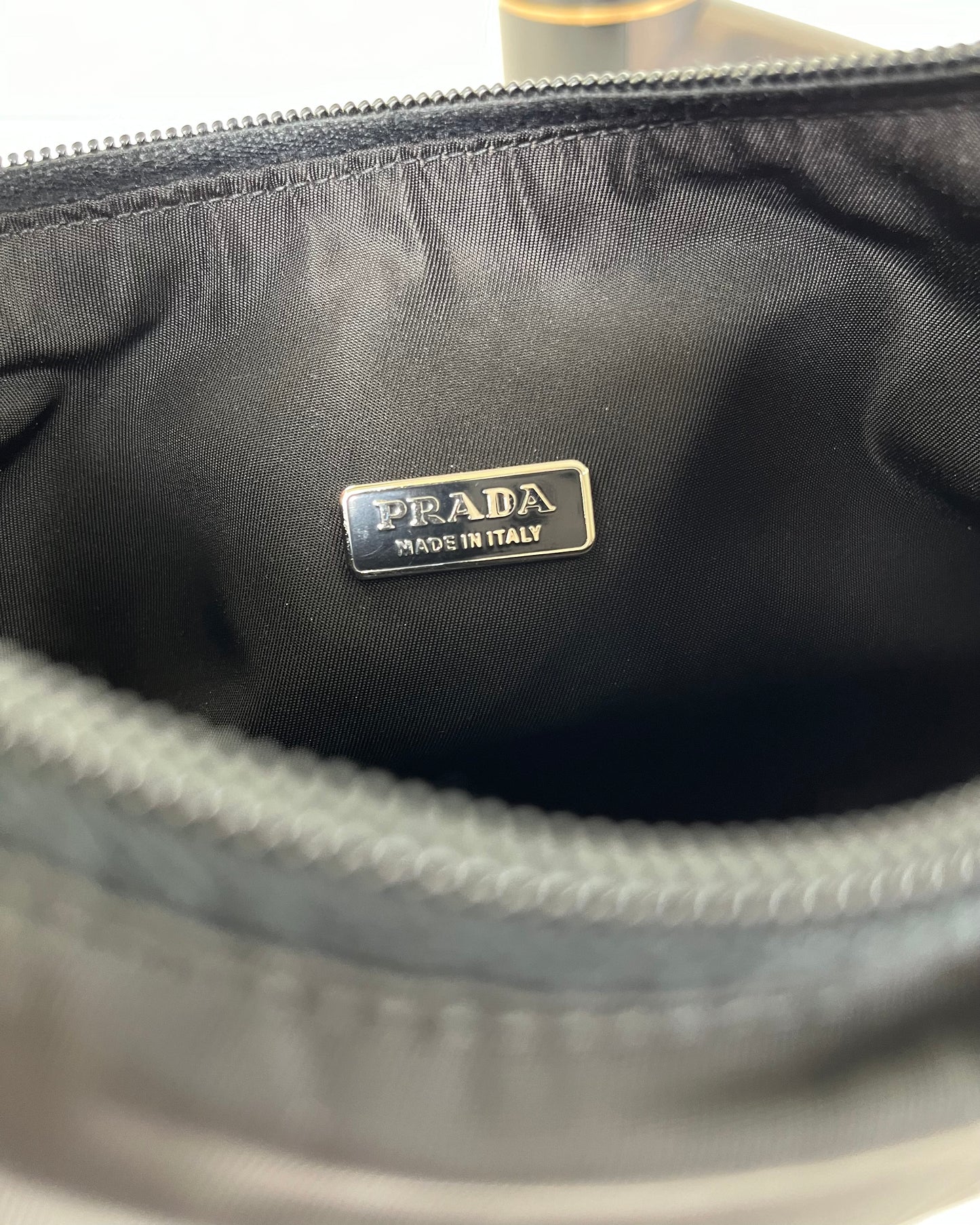 Prada Tessuto Hobo Handbag Black