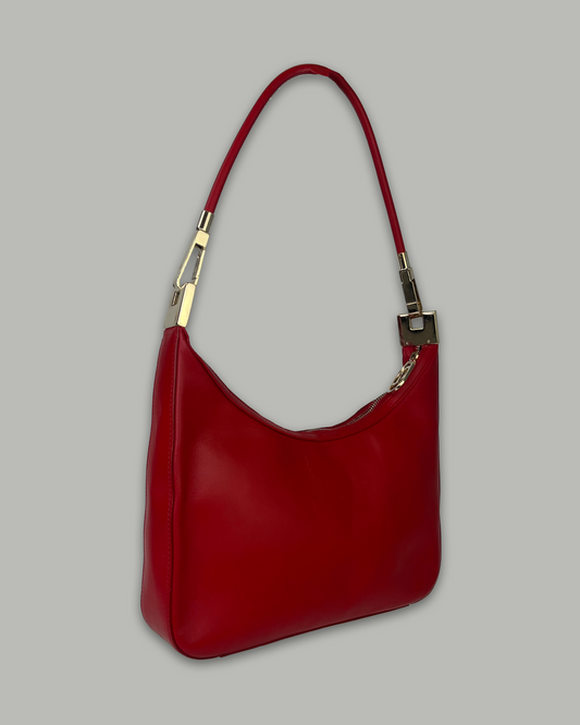 Gucci Tom Ford Leather Shoulderbag Red