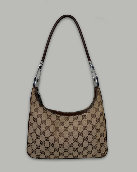Gucci Tom Ford Monogram Shoulder Bag Brown